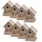 8 Pack: 7" Wood Birdhouse with Fence by Make Market®